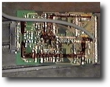 The card with the test wires connected
